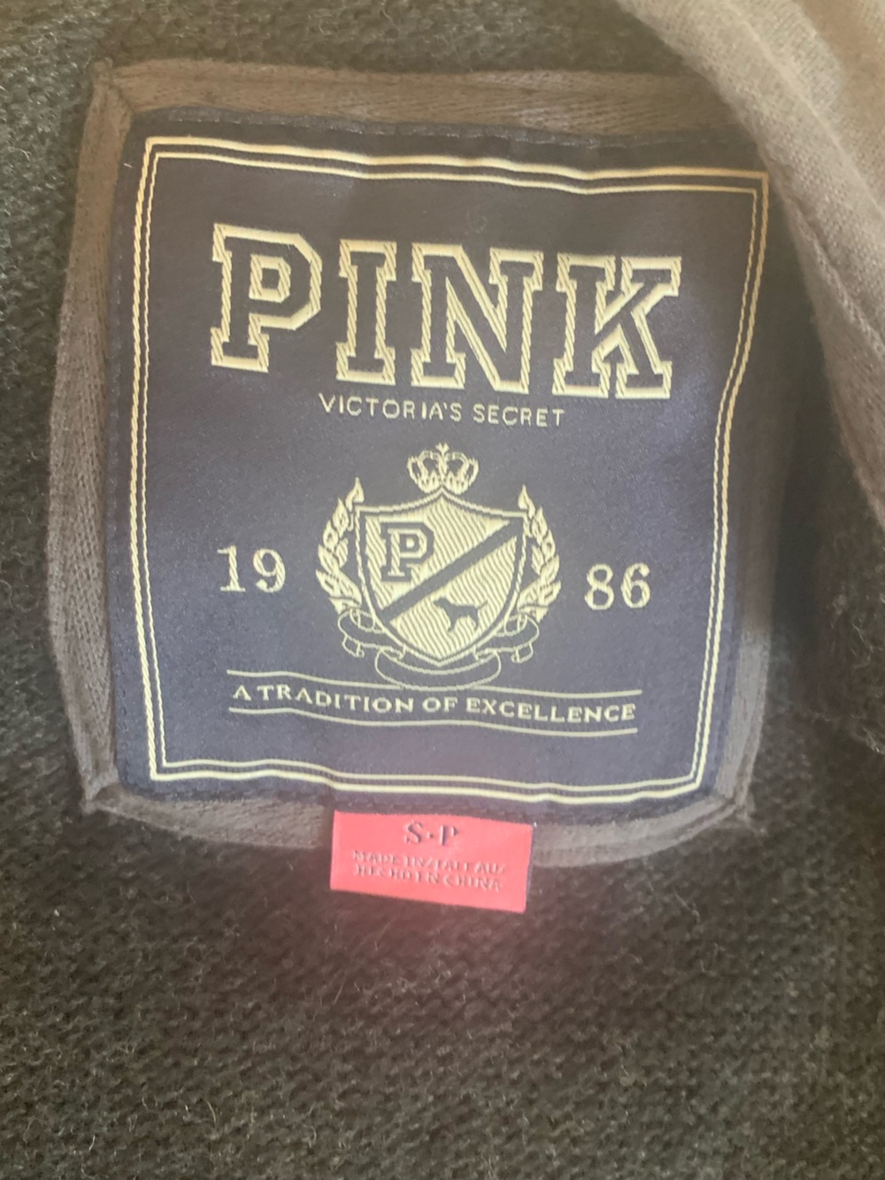 Vintage PINK Victoria's Secret Black Hoodie with Sparkle Embellishment - Picture 2 of 10